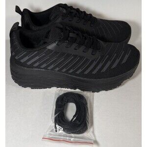 R CORD - Non Slip Work Shoes Comfortable Food Service - Black - W8 - NEW in Box